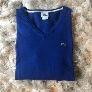 Royal Blue Lacoste Sweater 100% Cotton